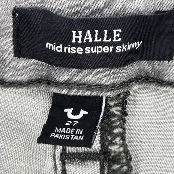 True Religion Halle Mid Rise Super Skinny Jeans Womens Size 27 Retro Y2K Style - Picture 4 of 11